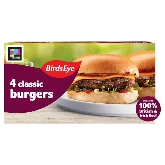Birds Eye Classic Beef Burgers with Onion 227g - gallery image 1