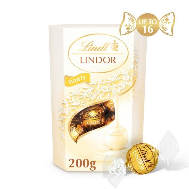 Lindt Lindor White Chocolate Truffles Box 200g - gallery image 1