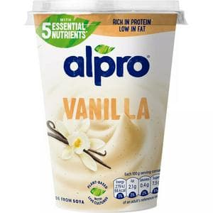 Alpro Vanilla Soya Plant Based Yoghurt Alternative 500g