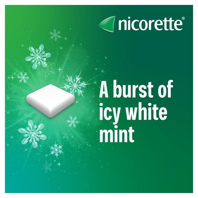 Nicorette Icy White Gum Pieces Quit Smoking Aid x105 2mg - gallery image 3