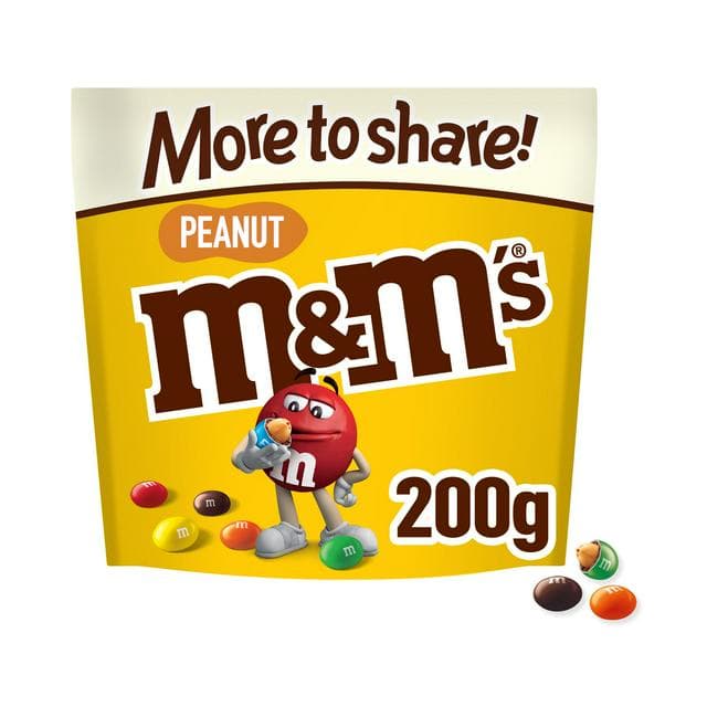 M&M's Crunchy Peanut & Milk Chocolate Sharing Pouch Bag 200g - gallery image 1