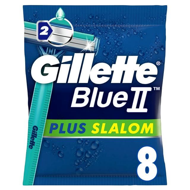 Gillette Blue II Plus Slalom Disposable Razors x8 - gallery image 1