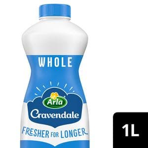 Cravendale Filtered Fresh Whole Milk Fresher for Longer 1L