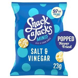 Snack a Jacks Salt & Vinegar Rice Cakes Crisps 23g