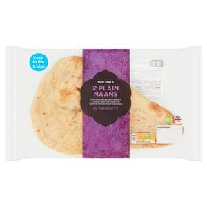 Sainsbury's Indian Plain Naan x2 260g
