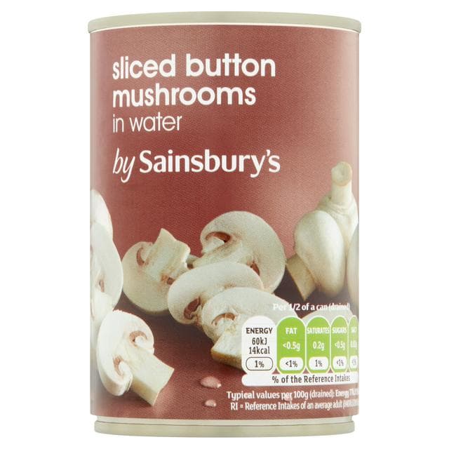 Sainsbury's Sliced Button Mushrooms 290g (156g*) - gallery image 1