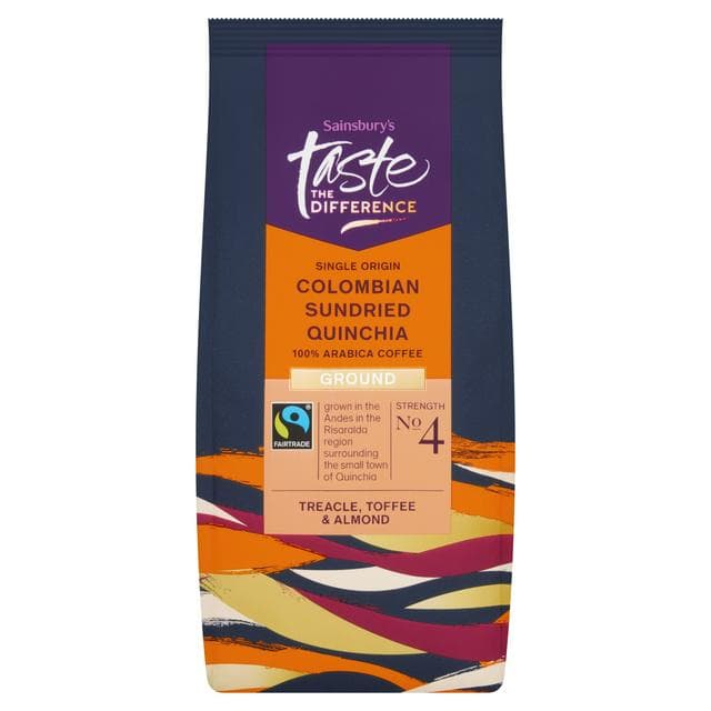 Sainsbury's Fairtrade Sundried Quinchia Coffee Strength 4, Taste the Difference 227g - gallery image 1