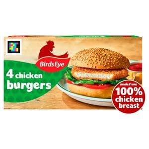Birds Eye 4 x Wholegrain Breaded Chicken Burgers 200g