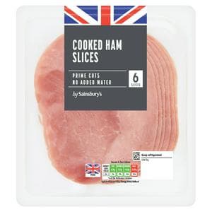 Sainsbury's 6 Cooked Ham Slices 120g