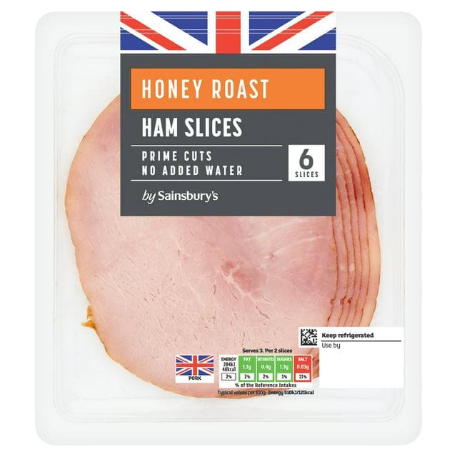 Sainsbury's 6 Honey Roast Ham Slices 120g - gallery image 1
