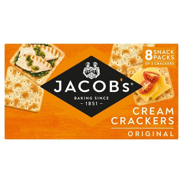 Jacob's Cream Cracker Snackpack x8 185g - gallery image 1