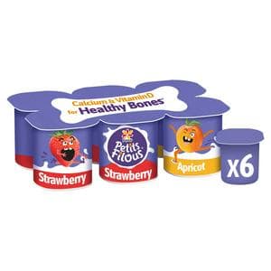 Petits Filous Kids Strawberry & Apricot Yoghurt 6x47g