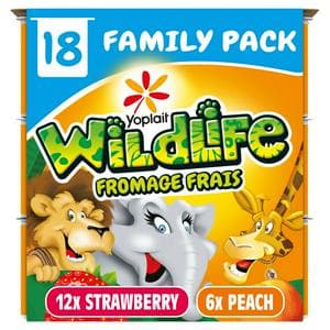 Wildlife Kids Strawberry & Peach Yoghurt Pots 18x45g