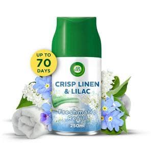 Air Wick Freshmatic Refill, Crisp Linen & Lilac Air Freshener 250ml