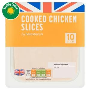 Sainsbury's 10 Cooked Chicken Slices 115g