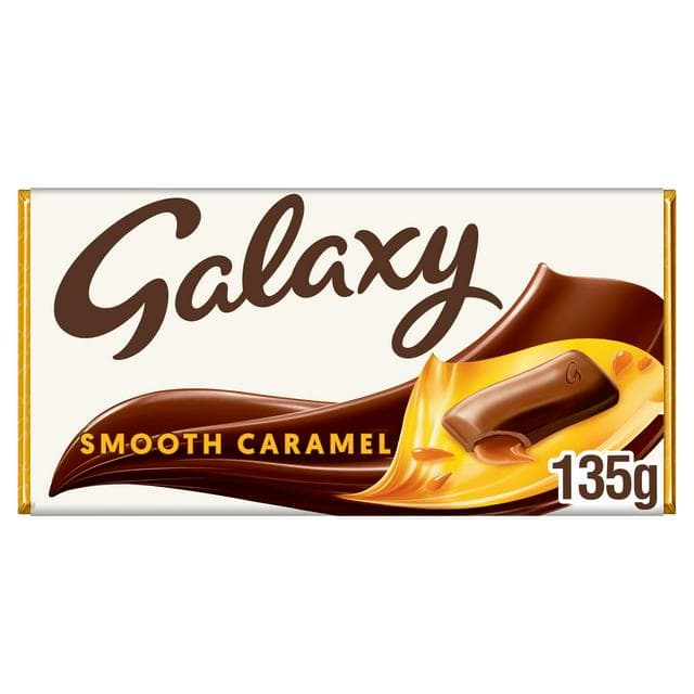 Galaxy Smooth Caramel & Milk Chocolate Block Bar Vegetarian 135g - gallery image 1