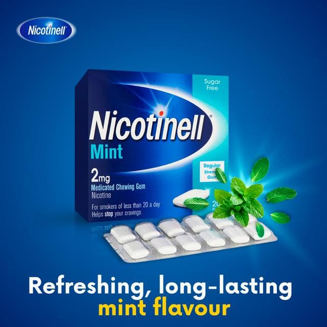 Nicotinell Gum Stop Smoking Aid 2mg Mint x204 - gallery image 3