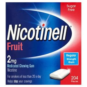 Nicotinell Gum Stop Smoking Aid Fruit Pieces 2mg x204