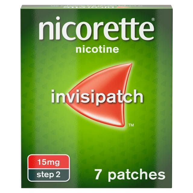 Nicorette Invisi Patch Step 2 to 7 Patches Quit Smoking Aid 15mg - gallery image 1