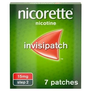 Nicorette Invisi Patch Step 2 to 7 Patches Quit Smoking Aid 15mg