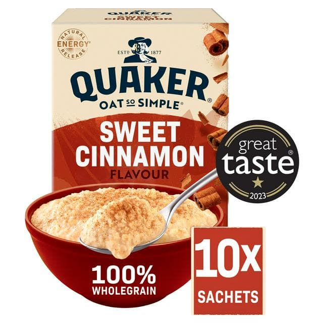 Quaker Oat So Simple Sweet Cinnamon Porridge Sachets 10x33g - gallery image 1