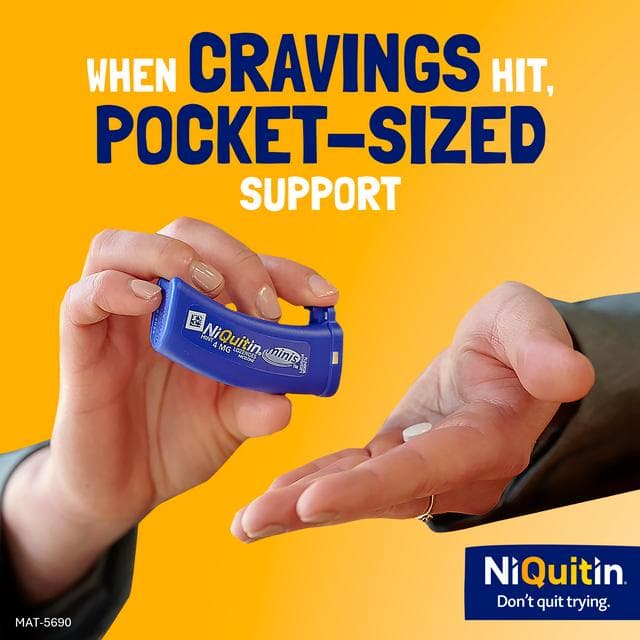 NiQuitin Minis Mint Nicotine Lozenges Reduce & Quit Smoking Aid x60 4mg - gallery image 6