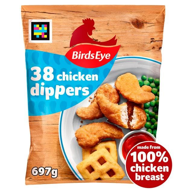 Birds Eye 38 x Crispy Chicken Dippers 697g - gallery image 1