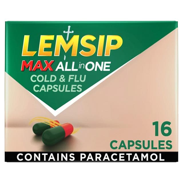 Lemsip All In One Max Cold & Flu Capsules x16 - gallery image 1