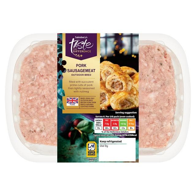 Sainsbury's 330g Pork Sausagemeat, Taste the Difference - gallery image 1