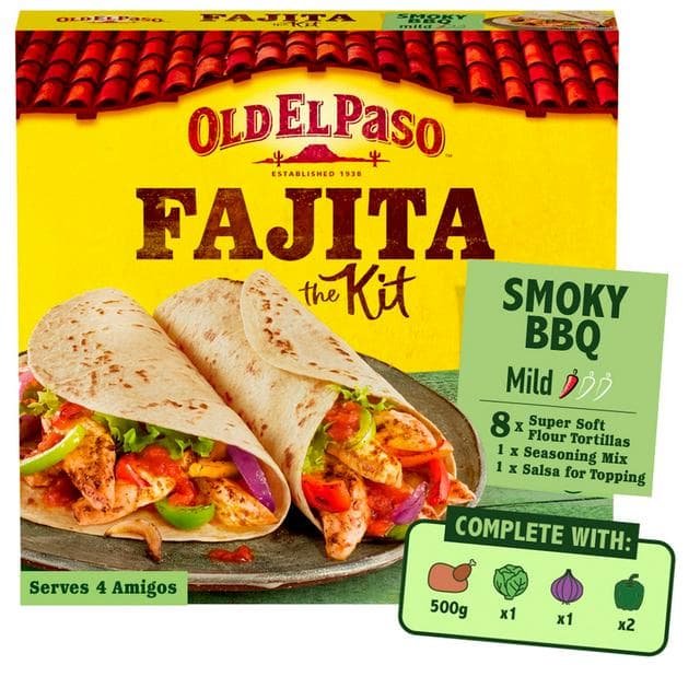 Old El Paso Mexican Original Smoky BBQ Fajita Kit 500g - gallery image 1