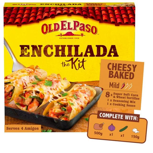 Old El Paso Mexican Cheesy Bakes Enchilada Dinner Kit 663g - gallery image 1