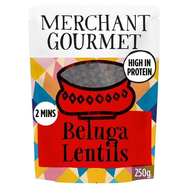 Merchant Gourmet Microwave Ready to eat Beluga Lentils 250g - gallery image 1