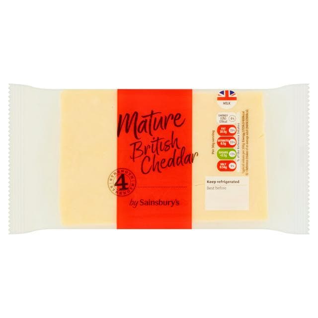 Sainsbury's British Mature Cheddar Cheese 400g - gallery image 1
