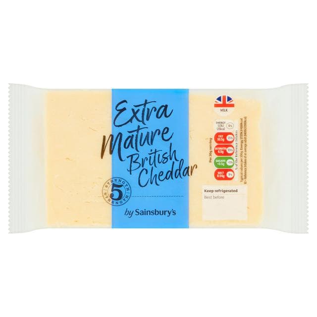 Sainsbury's British Extra Mature Cheddar Cheese 400g - gallery image 1