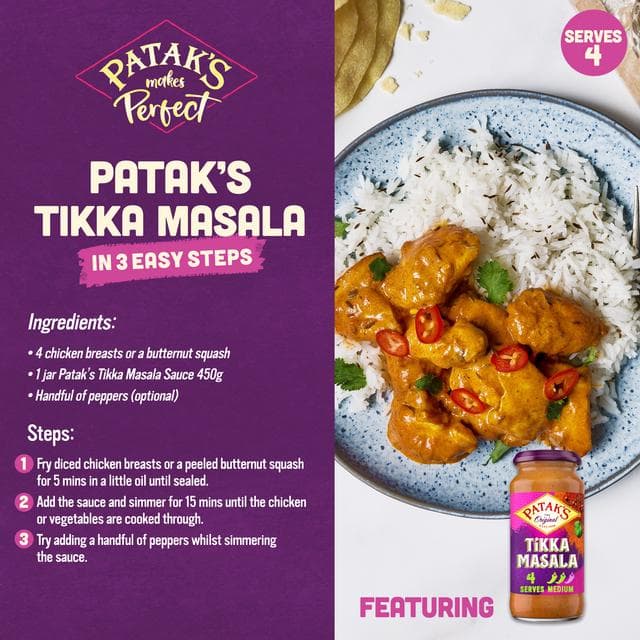 Patak’s Indian 450g Tikka Masala Curry Sauce - gallery image 2