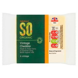 Sainsbury's 270g Vintage Cheddar, SO Organic