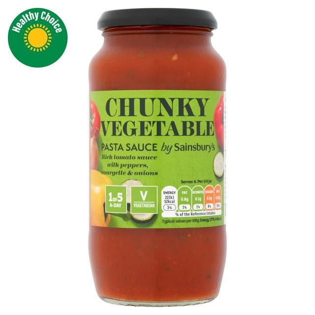 Sainsbury's Pasta Sauce, Chunky Vegetable 500g - gallery image 1