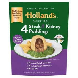 Holland's Steak & Kidney Puddings x4