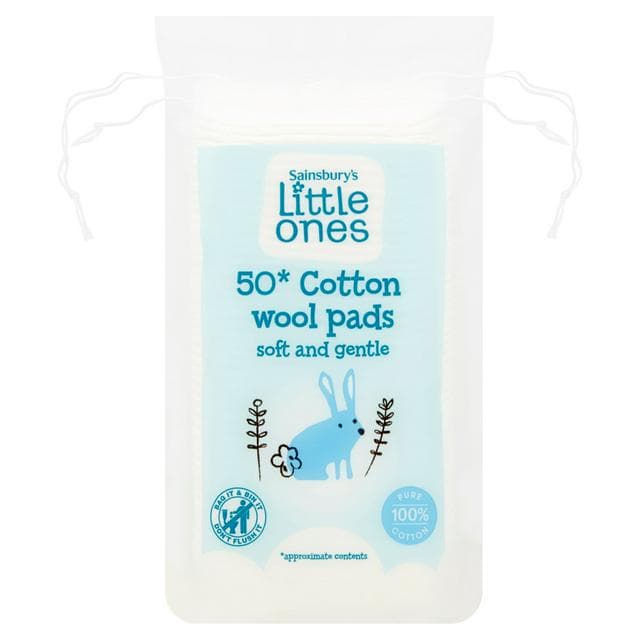 Sainsbury's Little One Square Cotton Pad x50 - gallery image 1