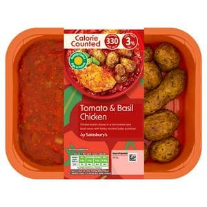 Sainsbury's Calorie Counted 400g Tomato & Basil Chicken, Be Good To Yourself (Serves 1)