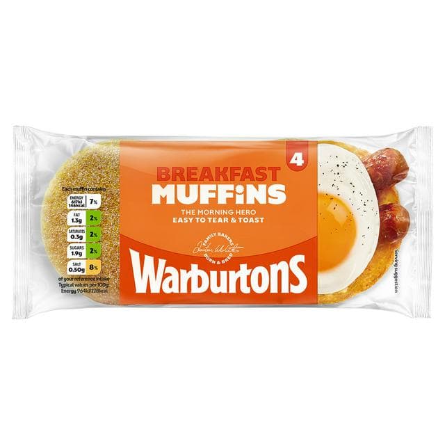 Warburtons Toasting Muffins x4 - gallery image 1