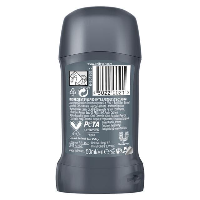 Dove Men+Care Anti-Perspirant Deodorant Stick, Clean Comfort 50ml - gallery image 6