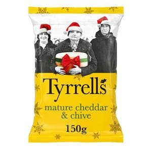 Tyrrells Cheddar Cheese & Chive Sharing Crisps 150g