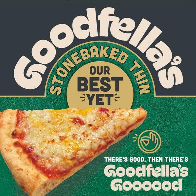 Goodfellas 334g Stonebaked Thin Margherita Three Cheese Pizza - gallery image 2