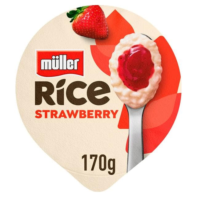 Müller Rice Strawberry Low Fat Pudding Dessert 170g - gallery image 1