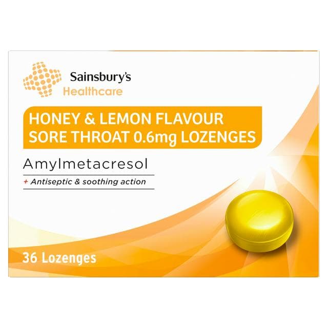 Sainsbury's Throat Lozenges Honey & Lemon x36 - gallery image 1