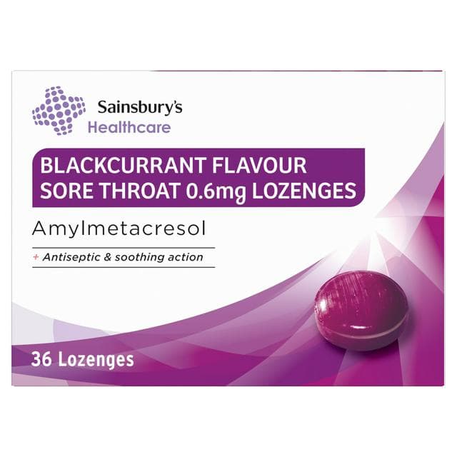 Sainsbury's Throat Lozenges, Blackcurrant x36 - gallery image 1