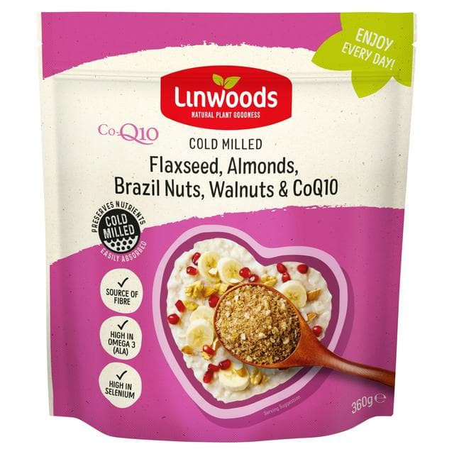 Linwoods Milled Flaxseed, Walnuts, Brazil Nuts, Almonds & Q10 360g - gallery image 1