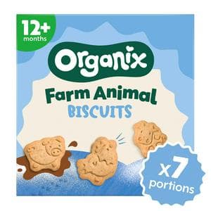 Organix Farm Animal Biscuits Toddler Snacks 12 months+ 100g