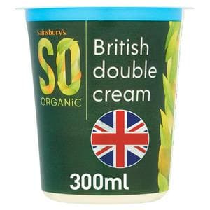 Sainsbury's Double Cream, SO Organic 300ml